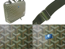 画像をギャラリービューアに読み込む, 新品未使用 GOYARD ゴヤール カペシアンMM リミテッドエディション メッセンジャーバッグ PVC レザー グリーン シルバー 金具 中古 4b000730