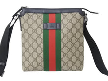 Load image into Gallery viewer, GUCCI グッチ ショルダーバッグ GGスプリーム フラットメッセンジャー キャンバス 471454 ベージュ シルバー金具 美品 中古 4b000733