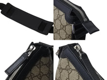 Load image into Gallery viewer, GUCCI グッチ ショルダーバッグ GGスプリーム フラットメッセンジャー キャンバス 471454 ベージュ シルバー金具 美品 中古 4b000733