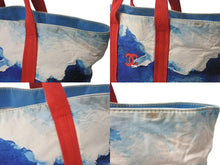 Load image into Gallery viewer, CHANEL シャネル サーフライン ラージ トートバッグ ショルダーバッグ ７番台 ココマーク キャンバス ブルー ホワイト レッド 良品 中古 4b000738