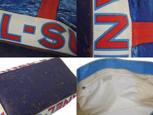 Load image into Gallery viewer, CHANEL シャネル サーフライン ラージ トートバッグ ショルダーバッグ ７番台 ココマーク キャンバス ブルー ホワイト レッド 良品 中古 4b000738