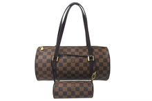 Load image into Gallery viewer, 極美品 LOUIS VUITTON ルイヴィトン ハンドバッグ パピヨン30 ダミエキャンバス N51303 ブラウン ゴールド金具 中古 4b000739