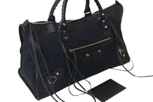 画像をギャラリービューアに読み込む, BALENCIAGA バレンシアガ ザ ワーク ハンドバッグ 132110 キャンバス レザー ブラック シルバー金具 美品 中古 4b000743