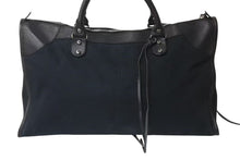 画像をギャラリービューアに読み込む, BALENCIAGA バレンシアガ ザ ワーク ハンドバッグ 132110 キャンバス レザー ブラック シルバー金具 美品 中古 4b000743