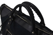 画像をギャラリービューアに読み込む, BALENCIAGA バレンシアガ ザ ワーク ハンドバッグ 132110 キャンバス レザー ブラック シルバー金具 美品 中古 4b000743