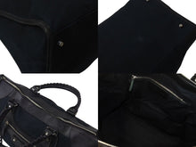 画像をギャラリービューアに読み込む, BALENCIAGA バレンシアガ ザ ワーク ハンドバッグ 132110 キャンバス レザー ブラック シルバー金具 美品 中古 4b000743