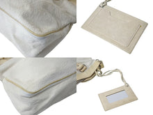 画像をギャラリービューアに読み込む, BALENCIAGA バレンシアガ ザ ファースト 2WAYハンドバッグ 103208 ハラコ レザー ラインストーン アイボリー 良品 中古 4b000744