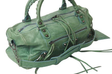 画像をギャラリービューアに読み込む, BALENCIAGA バレンシアガ The Twiggy ザ ツィギー ハンドバッグ 128523 2WAY ラムスキン グリーン 美品 中古 4b000745