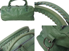 画像をギャラリービューアに読み込む, BALENCIAGA バレンシアガ The Twiggy ザ ツィギー ハンドバッグ 128523 2WAY ラムスキン グリーン 美品 中古 4b000745