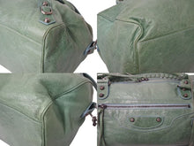 画像をギャラリービューアに読み込む, BALENCIAGA バレンシアガ The Twiggy ザ ツィギー ハンドバッグ 128523 2WAY ラムスキン グリーン 美品 中古 4b000745