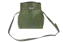 画像をギャラリービューアに読み込む, 極美品 HERMES エルメス ショルダーバッグ ケリースポーツMM □D刻印 グリーン系 ニロティカス 中古 4b000747