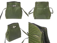 画像をギャラリービューアに読み込む, 極美品 HERMES エルメス ショルダーバッグ ケリースポーツMM □D刻印 グリーン系 ニロティカス 中古 4b000747