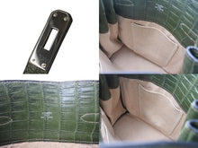 画像をギャラリービューアに読み込む, 極美品 HERMES エルメス ショルダーバッグ ケリースポーツMM □D刻印 グリーン系 ニロティカス 中古 4b000747