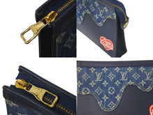 画像をギャラリービューアに読み込む, LOUIS VUITTON ルイヴィトン ポシェットヴォワヤージュ MM クラッチバッグ M45961 NIGO モノグラム ドリップデニム 美品 中古 4b000748