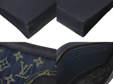 画像をギャラリービューアに読み込む, LOUIS VUITTON ルイヴィトン ポシェットヴォワヤージュ MM クラッチバッグ M45961 NIGO モノグラム ドリップデニム 美品 中古 4b000748