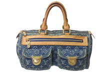 Load image into Gallery viewer, LOUIS VUITTON ルイヴィトン ネオスピーディ ハンドバッグ M95019 モノグラムデニム ゴールド金具 美品 中古 4b000751