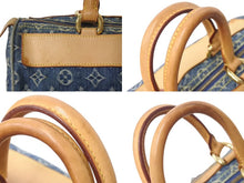 Load image into Gallery viewer, LOUIS VUITTON ルイヴィトン ネオスピーディ ハンドバッグ M95019 モノグラムデニム ゴールド金具 美品 中古 4b000751