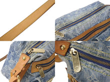 画像をギャラリービューアに読み込む, LOUIS VUITTON ルイヴィトン バギーPM ショルダーバッグ M95049 モノグラムデニム ヌメ革 ブルー ゴールド 美品 中古 4b000752