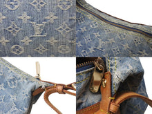 画像をギャラリービューアに読み込む, LOUIS VUITTON ルイヴィトン バギーPM ショルダーバッグ M95049 モノグラムデニム ヌメ革 ブルー ゴールド 美品 中古 4b000752
