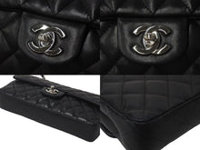 Load image into Gallery viewer, CHANEL シャネル イーストウエスト チェーンショルダーバッグ 10番台 2006年 ラムスキン ブラック シルバー金具 美品 中古 4b000759