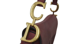 Load image into Gallery viewer, 新品同様 Christian Dior クリスチャンディオール サドルバッグ ワンショルダーバッグ 09-MA-1108 レザー ボルドー 中古 4b000760