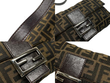 画像をギャラリービューアに読み込む, FENDI フェンディ マンマバケット ワンショルダーバッグ 26424 ズッカ柄 キャンバス レザー ブラウン シルバー金具 美品 中古 4b007609