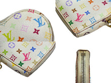 画像をギャラリービューアに読み込む, LOUIS VUITTON ルイヴィトン 村上隆 コインケース M60040 ポルトモネ クール ハート モノグラムマルチ ホワイト 美品 中古 4b000762