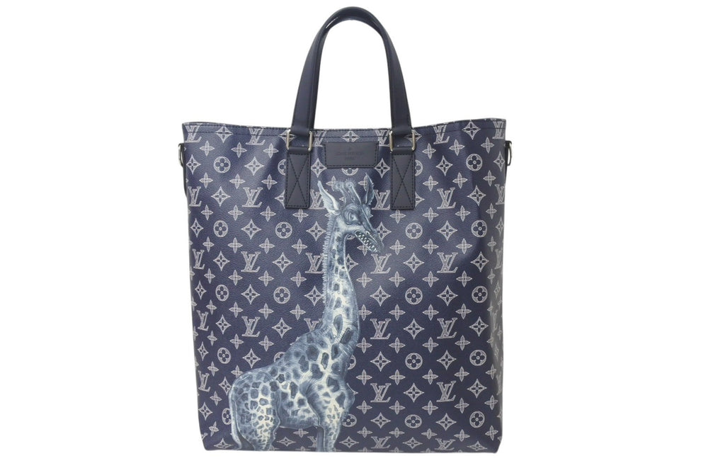 New and unused LOUIS VUITTON Ankle 2WAY bag M54127 Monogram Savannah Chapman Brothers Kirin Navy Used 4b000771