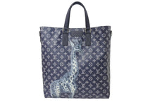 画像をギャラリービューアに読み込む, 新品未使用 LOUIS VUITTON ルイヴィトン アンクル 2WAYバッグ M54127 モノグラムサバンナ チャップマンブラザーズ キリン ネイビー 中古 4b000771