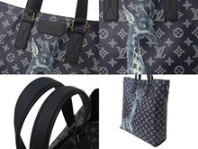 画像をギャラリービューアに読み込む, 新品未使用 LOUIS VUITTON ルイヴィトン アンクル 2WAYバッグ M54127 モノグラムサバンナ チャップマンブラザーズ キリン ネイビー 中古 4b000771