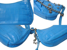 画像をギャラリービューアに読み込む, BALENCIAGA バレンシアガ Le Cagole Mini ミニ ショルダーバッグ ラインストーン ブルー カーフスキン 美品 中古 4b000775
