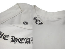 画像をギャラリービューアに読み込む, CHROME HEARTS クロムハーツ 半袖Ｔシャツ 新型 ネックロゴプリント ホワイト コットン サイズL 美品 中古 4b000779