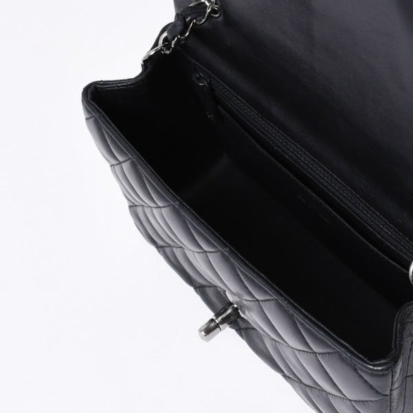極美品 CHANEL シャネル ミニマトラッセ19 Sフラップ Sチェーンショルダーバッグ 26番台 ラムスキン ココマーク シルバー金具 中古 4a000780