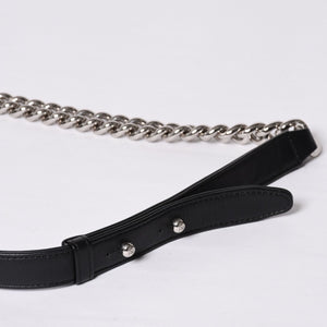 新品同様 CHANEL シャネル マトラッセ ボーイシャネル チェーンウォレットショルダーバッグ 22番台 ファブリックメッシュ 中古 4a000618
