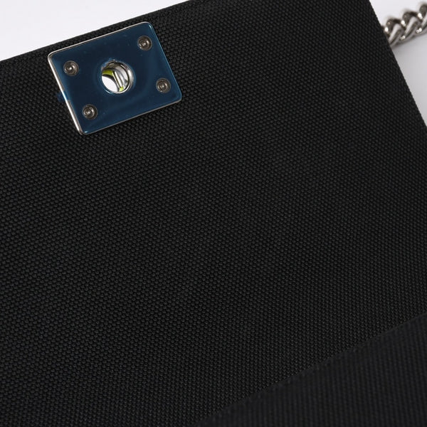 新品同様 CHANEL シャネル マトラッセ ボーイシャネル チェーンウォレットショルダーバッグ 22番台 ファブリックメッシュ 中古 4a000618