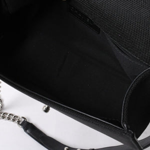 新品同様 CHANEL シャネル マトラッセ ボーイシャネル チェーンウォレットショルダーバッグ 22番台 ファブリックメッシュ 中古 4a000618
