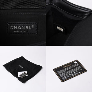 新品同様 CHANEL シャネル マトラッセ ボーイシャネル チェーンウォレットショルダーバッグ 22番台 ファブリックメッシュ 中古 4a000618