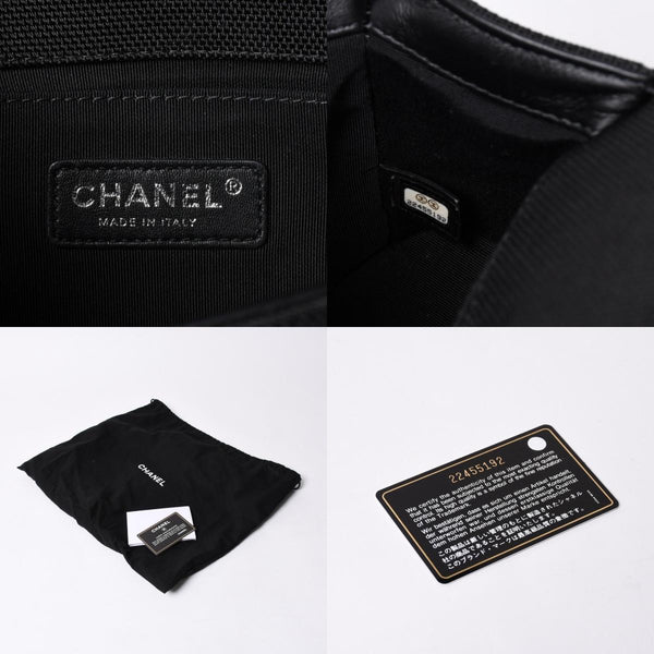 新品同様 CHANEL シャネル マトラッセ ボーイシャネル チェーンウォレットショルダーバッグ 22番台 ファブリックメッシュ 中古 4a000618