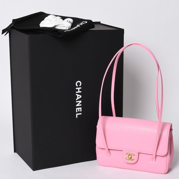 新品未使用 CHANEL シャネル 26SS Small Flap Bag Black スモール AS6130 フラップ バッグ ピンク ランダム番台 中古 4a000776