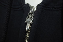 Load image into Gallery viewer, CHROME HEARTS クロムハーツ ダガージップパーカー サイズS アーチロゴ CHプラス ダブルフェイス ブラック 美品 中古 4b000784
