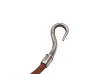 画像をギャラリービューアに読み込む, HERMES エルメス Jumbo H ジャンボチョーカー ネックレス 2連ブレスレット アクセサリー レザー ブラウン シルバー金具 美品 中古 4b007853