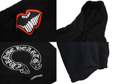 Load image into Gallery viewer, 新品同様 CHROME HEARTS クロムハーツ マッティボーイ リップチョンパー パーカー フーディ ブラック ホワイト サイズXL 中古 4b000787