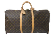 画像をギャラリービューアに読み込む, 極美品 LOUIS VUITTON ルイヴィトン キーポル60 ボストンバッグ M41422 モノグラム PVC レザー ブラウン 中古 4b000794