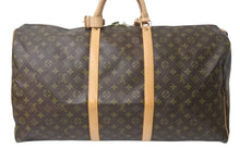 画像をギャラリービューアに読み込む, 極美品 LOUIS VUITTON ルイヴィトン キーポル60 ボストンバッグ M41422 モノグラム PVC レザー ブラウン 中古 4b000794