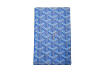 画像をギャラリービューアに読み込む, 極美品 GOYARD ゴヤール パスポートケース パスケース PVC レザー ブルー ヘリンボーン フランス製 中古 4b000795