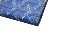 画像をギャラリービューアに読み込む, 極美品 GOYARD ゴヤール パスポートケース パスケース PVC レザー ブルー ヘリンボーン フランス製 中古 4b000795