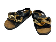 Load image into Gallery viewer, JW ANDERSON ジェイダブリューアンダーソン Chain Flat Sandal チェーン フラットサンダル ブラック サイズ42 良品 中古 4b000800