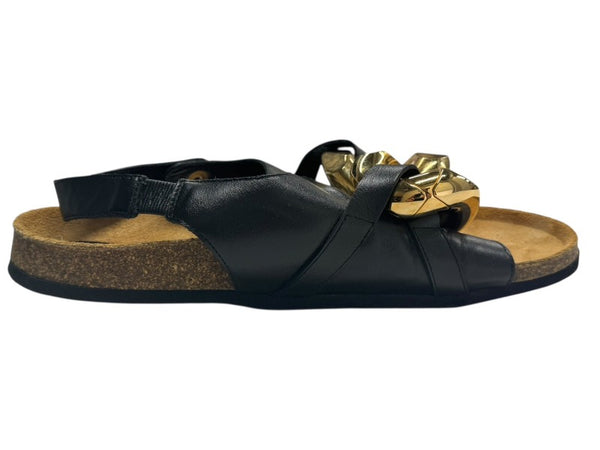 JW ANDERSON ジェイダブリューアンダーソン Chain Flat Sandal チェーン フラットサンダル ブラック サイズ42 良品 中古 4b000800