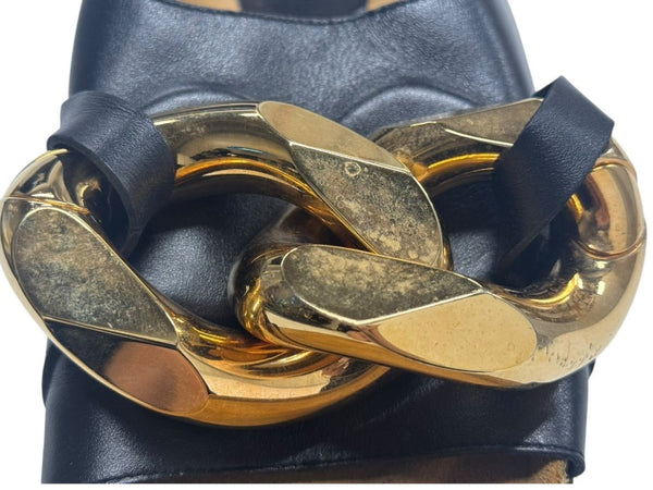 JW ANDERSON ジェイダブリューアンダーソン Chain Flat Sandal チェーン フラットサンダル ブラック サイズ42 良品 中古 4b000800