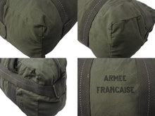 Load image into Gallery viewer, フランスタイプ パラシュートバッグ ミリタリーバッグ ハンドバッグ コットン カーキ ホワイト レッド 美品 中古 4b000805